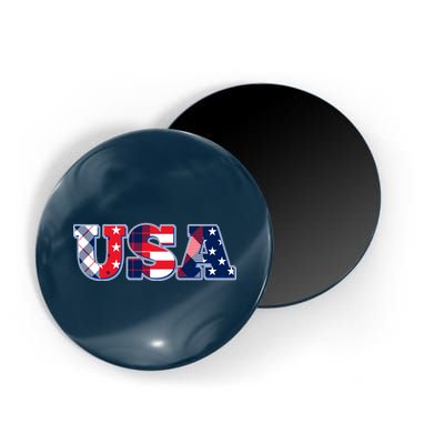 USA Patriotic Logo Star Stripes Patterns Magnet