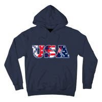 USA Patriotic Logo Star Stripes Patterns Tall Hoodie