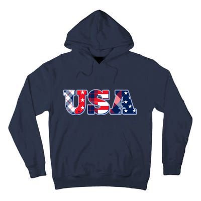 USA Patriotic Logo Star Stripes Patterns Tall Hoodie