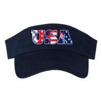 USA Patriotic Logo Star Stripes Patterns Valucap Bio-Washed Visor