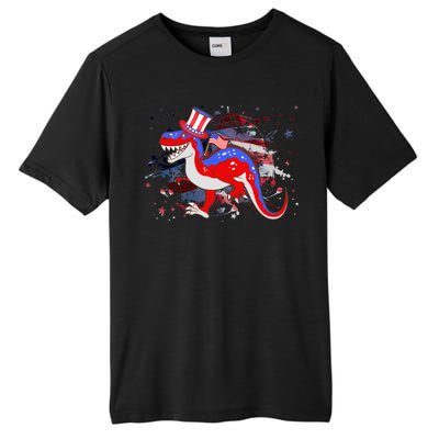 USA Patriotic Presidential Dinosaur Tall Fusion ChromaSoft Performance T-Shirt