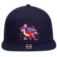 USA Patriotic Presidential Dinosaur 7 Panel Mesh Trucker Snapback Hat