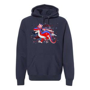 USA Patriotic Presidential Dinosaur Premium Hoodie