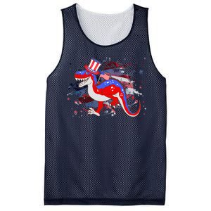 USA Patriotic Presidential Dinosaur Mesh Reversible Basketball Jersey Tank