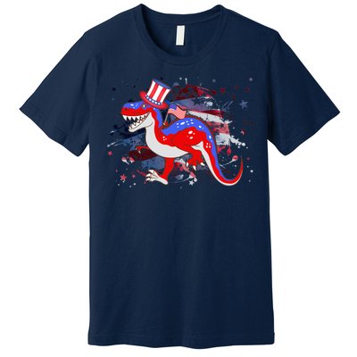 USA Patriotic Presidential Dinosaur Premium T-Shirt