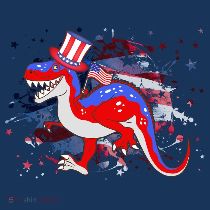 USA Patriotic Presidential Dinosaur Premium T-Shirt