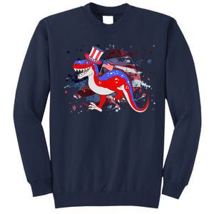 USA Patriotic Presidential Dinosaur Tall Sweatshirt