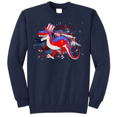 USA Patriotic Presidential Dinosaur Tall Sweatshirt