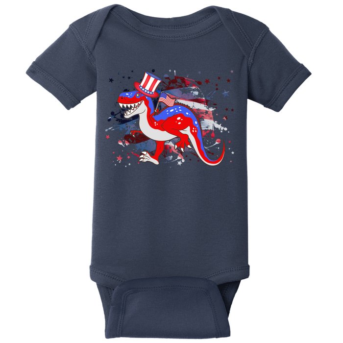 USA Patriotic Presidential Dinosaur Baby Bodysuit
