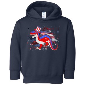 USA Patriotic Presidential Dinosaur Toddler Hoodie