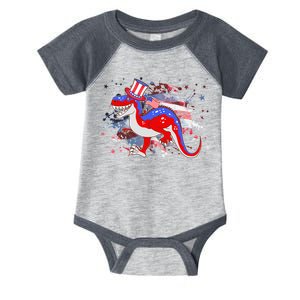 USA Patriotic Presidential Dinosaur Infant Baby Jersey Bodysuit