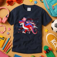 USA Patriotic Presidential Dinosaur Kids T-Shirt