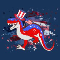 USA Patriotic Presidential Dinosaur Kids T-Shirt