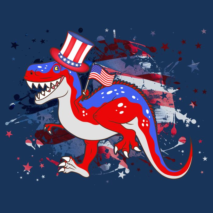 USA Patriotic Presidential Dinosaur Kids T-Shirt