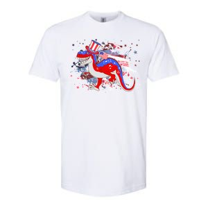 USA Patriotic Presidential Dinosaur Softstyle CVC T-Shirt