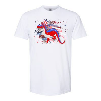 USA Patriotic Presidential Dinosaur Softstyle® CVC T-Shirt