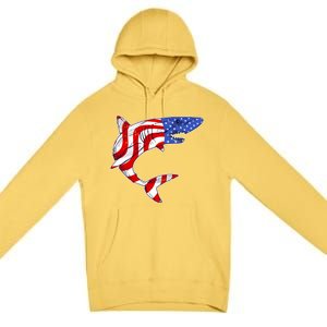 USA Patriotic Shark Premium Pullover Hoodie