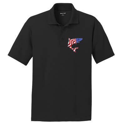 USA Patriotic Shark PosiCharge RacerMesh Polo