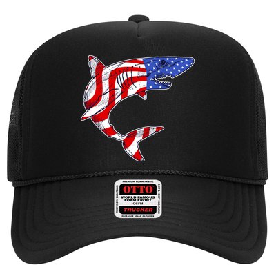 USA Patriotic Shark Trucker Hat