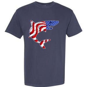 USA Patriotic Shark Garment-Dyed Heavyweight T-Shirt