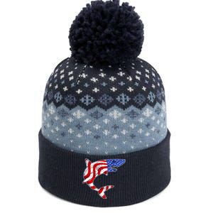 USA Patriotic Shark The Baniff Cuffed Pom Beanie