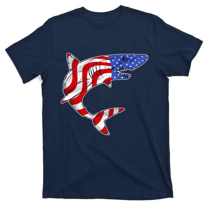 USA Patriotic Shark T-Shirt