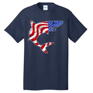 USA Patriotic Shark Tall T-Shirt