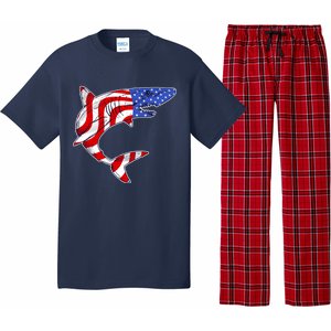 USA Patriotic Shark Pajama Set