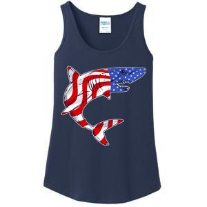 USA Patriotic Shark Ladies Essential Tank