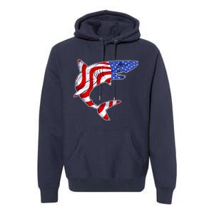 USA Patriotic Shark Premium Hoodie