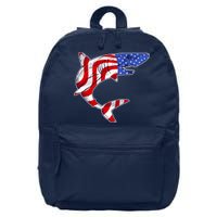 USA Patriotic Shark 16 in Basic Backpack