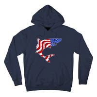 USA Patriotic Shark Tall Hoodie