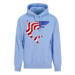 USA Patriotic Shark Unisex Surf Hoodie