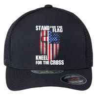 USA Patriotic Stand For The Flag Kneel For The Cross Flexfit Unipanel Trucker Cap