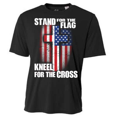 USA Patriotic Stand For The Flag Kneel For The Cross Cooling Performance Crew T-Shirt