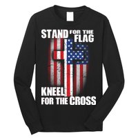 USA Patriotic Stand For The Flag Kneel For The Cross Long Sleeve Shirt