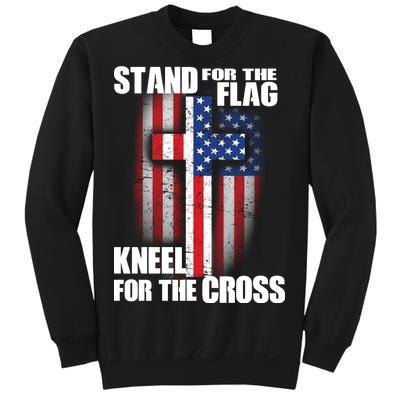 USA Patriotic Stand For The Flag Kneel For The Cross Sweatshirt