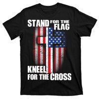 USA Patriotic Stand For The Flag Kneel For The Cross T-Shirt