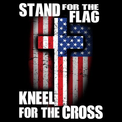 USA Patriotic Stand For The Flag Kneel For The Cross T-Shirt