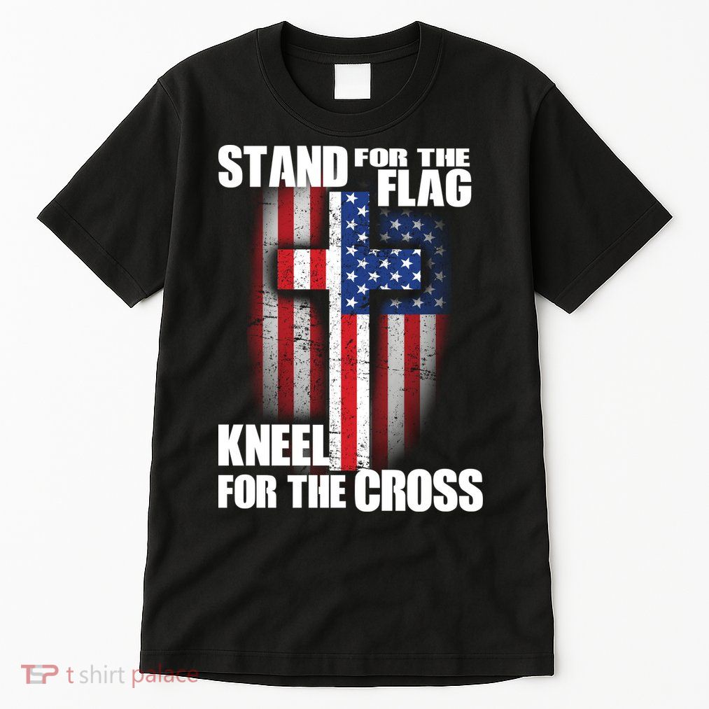 USA Patriotic Stand For The Flag Kneel For The Cross Tall T-Shirt