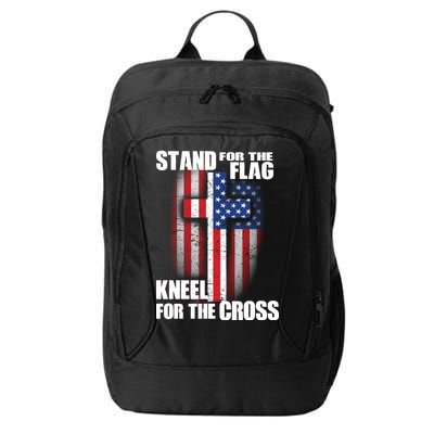 USA Patriotic Stand For The Flag Kneel For The Cross City Backpack