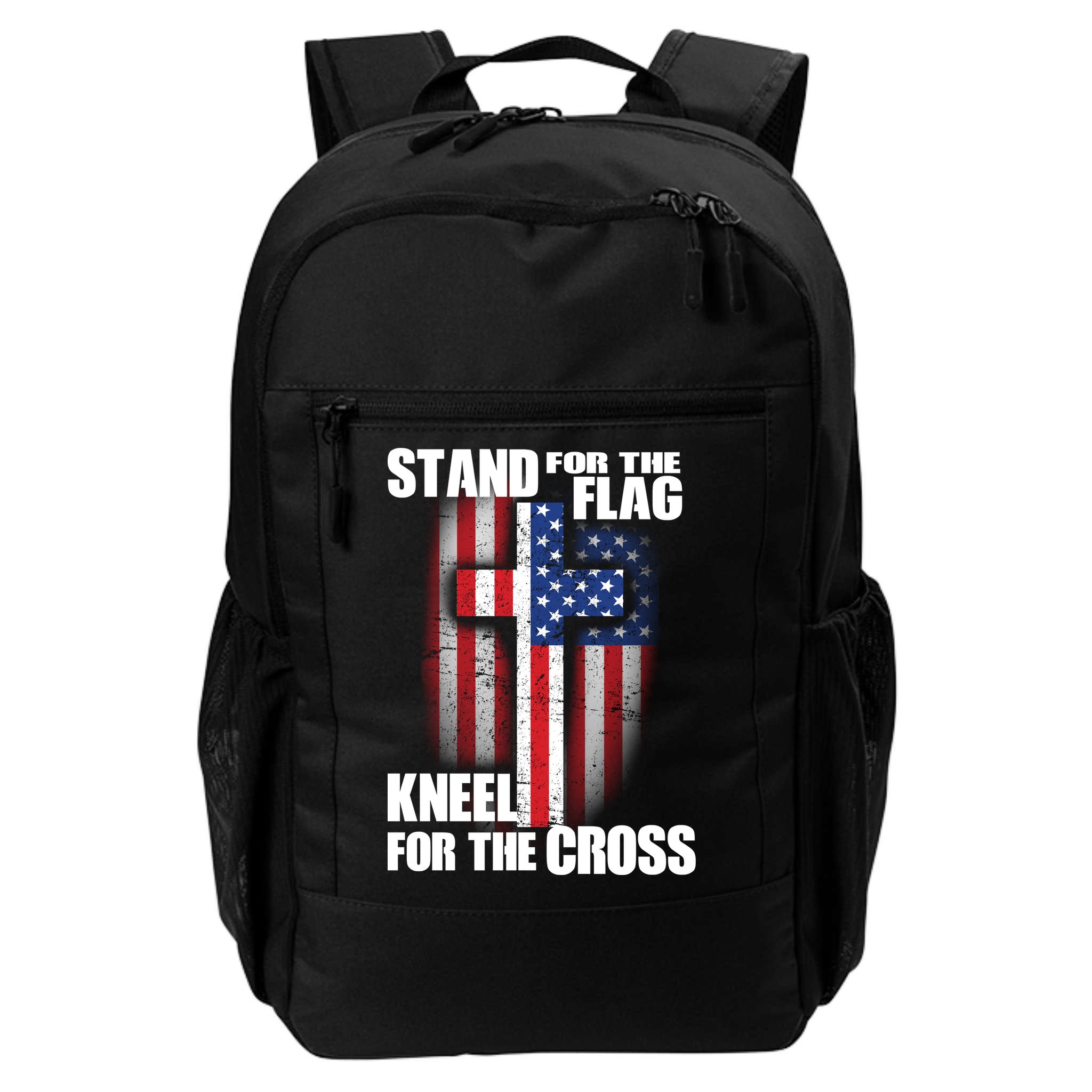 USA Patriotic Stand For The Flag Kneel For The Cross Backpack