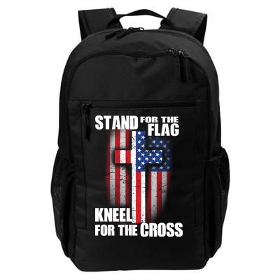 USA Patriotic Stand For The Flag Kneel For The Cross Daily Commute Backpack