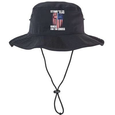 USA Patriotic Stand For The Flag Kneel For The Cross Legacy Cool Fit Booney Bucket Hat