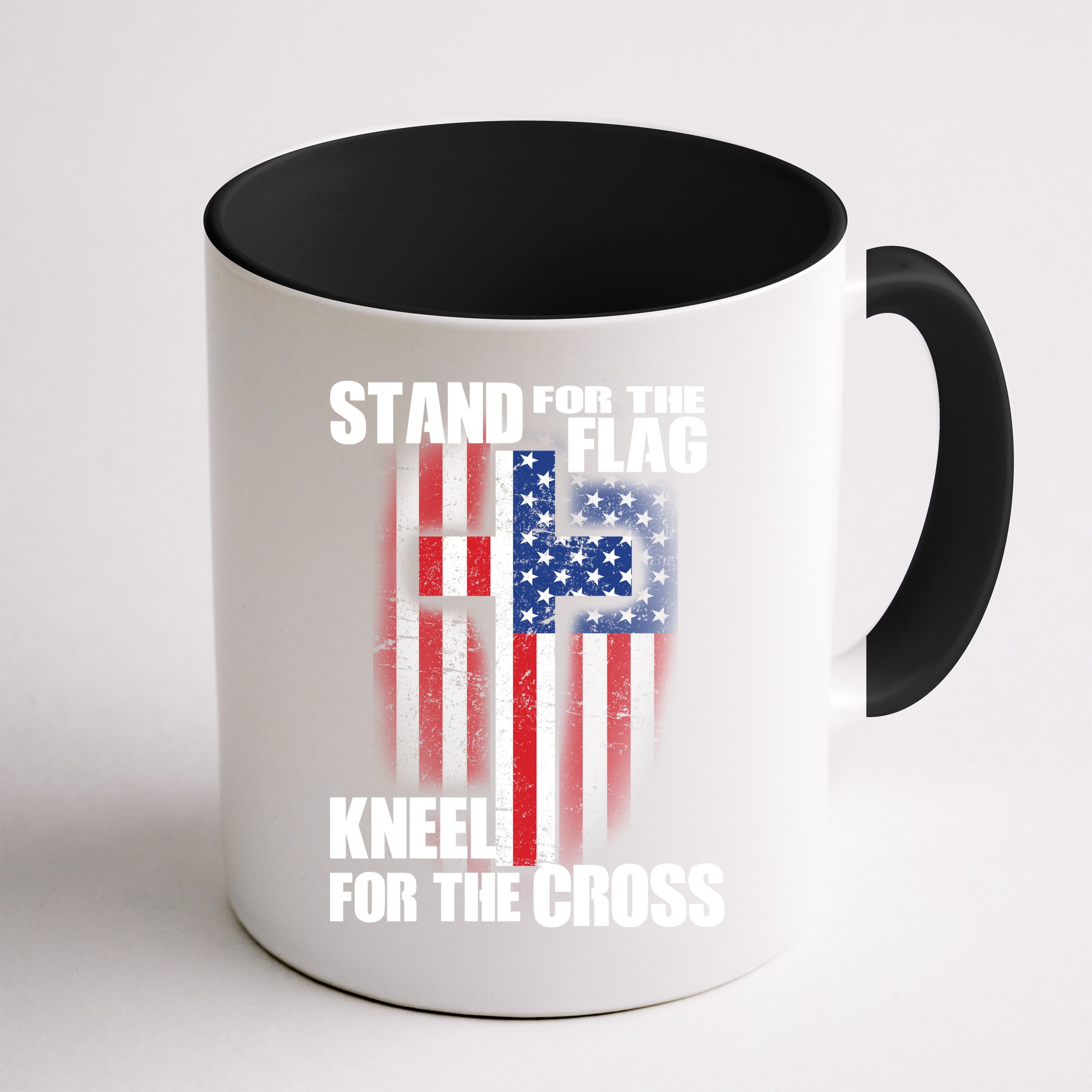 USA Patriotic Stand For The Flag Kneel For The Cross Mug