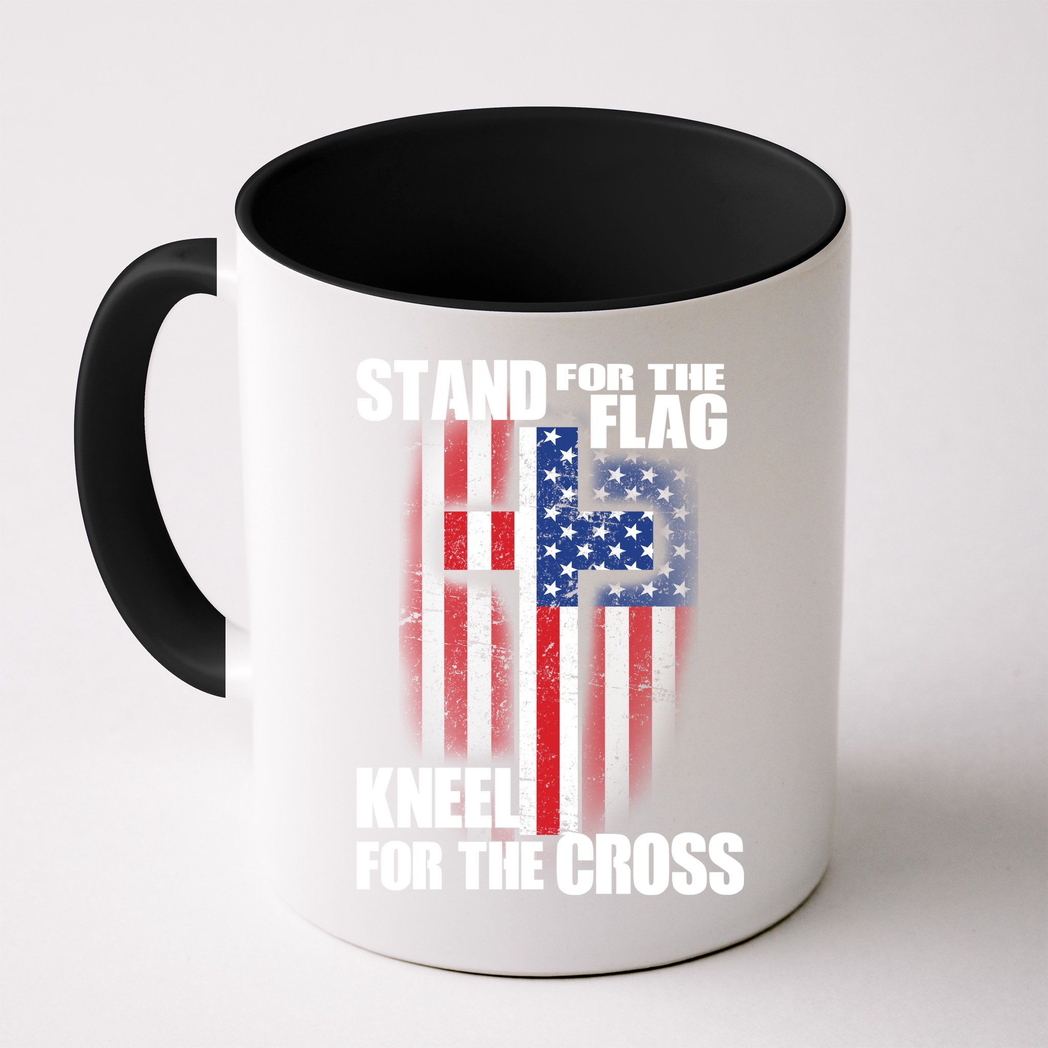 USA Patriotic Stand For The Flag Kneel For The Cross Mug