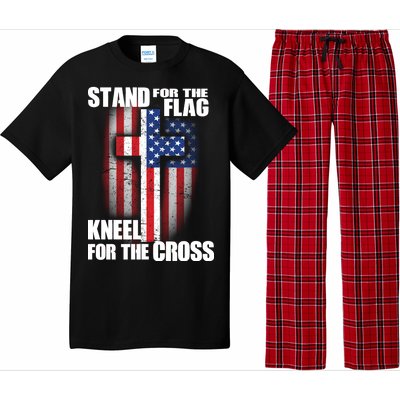 USA Patriotic Stand For The Flag Kneel For The Cross Pajama Set