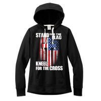 USA Patriotic Stand For The Flag Kneel For The Cross Women's Fleece Hoodie