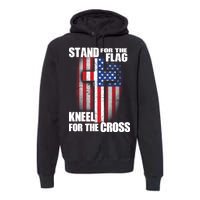 USA Patriotic Stand For The Flag Kneel For The Cross Premium Hoodie