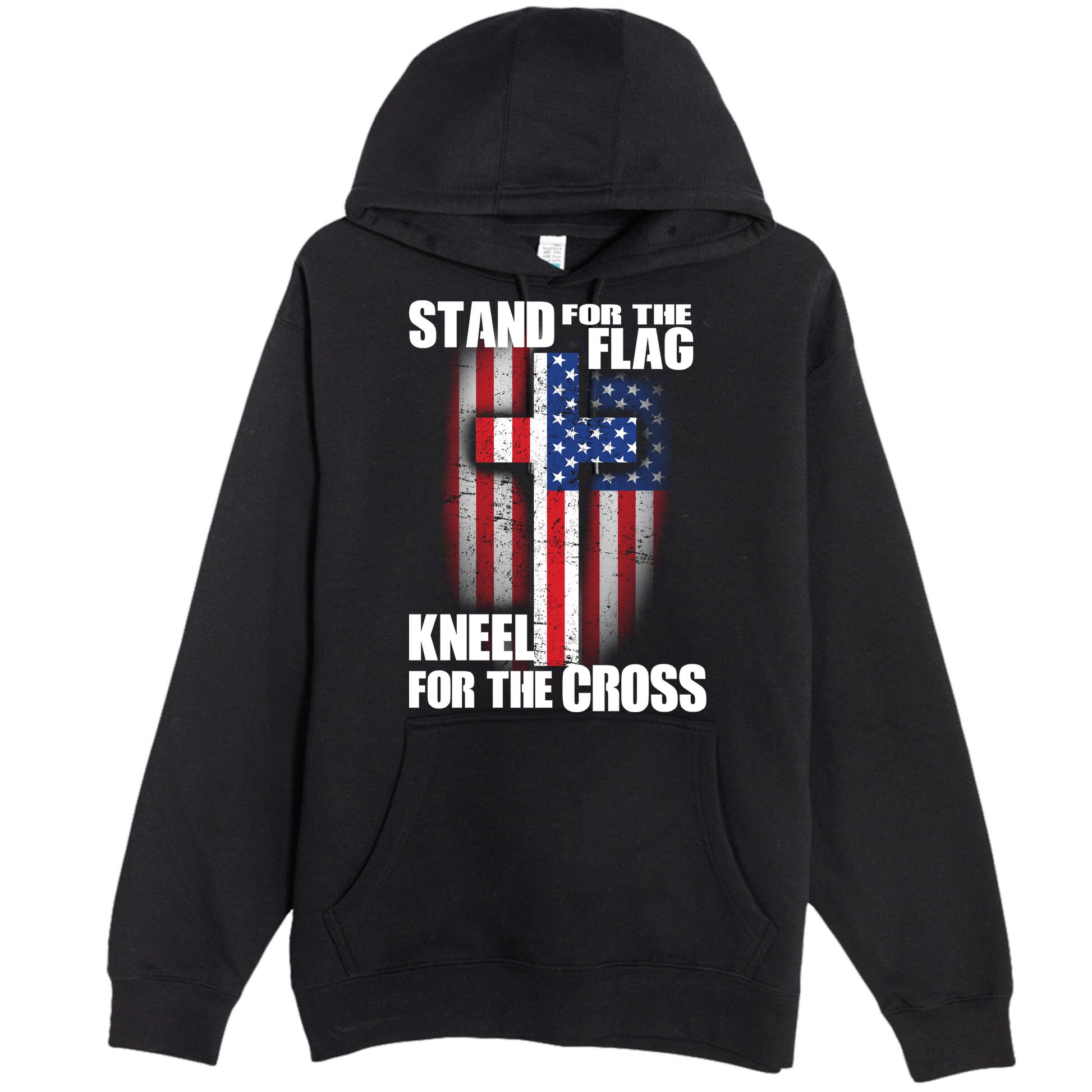 USA Patriotic Stand For The Flag Kneel For The Cross Premium Pullover Hoodie